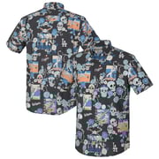 Men's Los Angeles Dodgers Reyn Spooner Black Día De Los Muertos Performance Full-Button Aloha Shirt