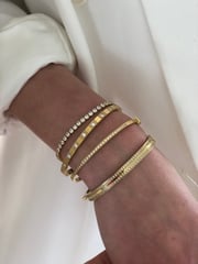 YELLOW GOLD ICE CUBE BANGLE