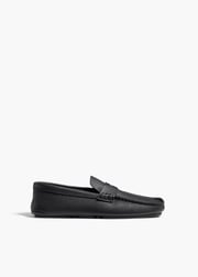 Billy Loafer in Black Pebbled Leather