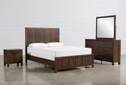 Willow Creek Queen Wood 4 Piece Bedroom Set