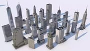 30 NYC Skyscrapers Buildings | 3D model