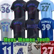 Vladimir Guerrero Jr. 11 Bo Bichette Baseball Jersey Alejandro Kirk Daulton Varsho Chad Green Davis Schneider Blue Jays Max Scherzer Kevin Gausman Anthony Santander