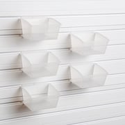 Flow Wall Small Storage Hard Bins 5 Pack - Clear