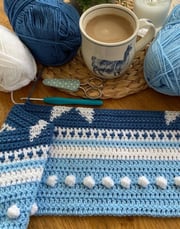 CHRISTMAS EVE WISHES BLANKET BUNDLE IN SNOW SCENE BLUES