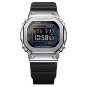 Casio G-Shock G-Steel Rainbow Brick Wall Digital Black Resin Strap Watch - GM-5600RW-1