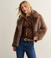 Brown Faux Fur Coat
