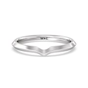 Six Prong Knife Edge Wedding Band