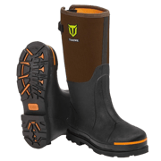 TideWe Rubber Work Boots for Men with Steel Toe & Shank, Waterproof Hunting Boots, Warm 6mm Neoprene Hunting Mud Boot Size 5-14
