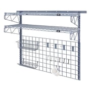 Quantum Food Service 56" Store Grid Wire Wall Mounted Shelf, Gray (SGK-562448-1GY)