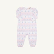 Long Sleeve Penny's Playsuit - Fairisle Flurries (Pink)