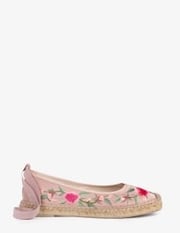 Allegra Embroidered Satin Espadrille