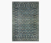 Eden Lattice Power Loomed Rug - Indigo