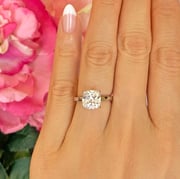 2 ct Cushion Cut Solitaire Ring, 30% Final Sale