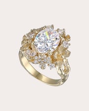 Posy 18K Gold and Rhodium Vermeil Lab-Grown Diamond Ring