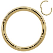 Plain Hoop 14k Gold Clicker Ring