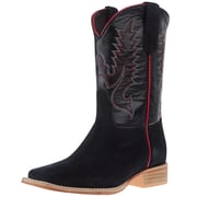 R Watson Boots R Youth Black Rough Out with Black Shaft Square Toe Boot
