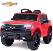 kimbosmart Licensed Chevrolet Silverado Trail Boss 12V Ride on Truck Electric Cars for Kids Ride on Car with Remote Control, LED Lights, MP