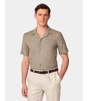 Slim Fit Khaki Shirt - Short Sleeve