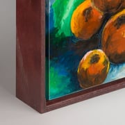 Walnut Woodgrain Canvas Box Picture Frame
