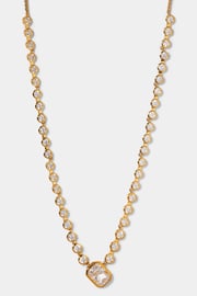 BROOKLYN EMERALD CZ ADJUSTABLE V NECKLACE
