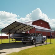 PHI VILLA Heavy Duty Carport with Galvanized Steel Roof Multi-Purpose Shelter