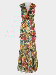 Rita Dress in Mandevilla Foliage