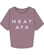 The Crop Tee - Mauve - Heat Bootcamp - Center Chest Stacked - ATX - Lavender