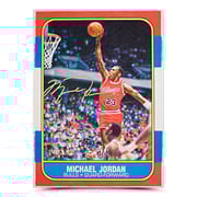 Michael Jordan Autographed Original Fleer Rookie Card Art - Upper Deck
