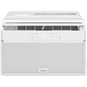 Midea QB Series 10,000 BTU U Plus Shaped Smart Energy Star Window Air Conditioner with Inverter, 3 Fan Speeds, Sleep Mode & Remote Control - White