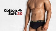aussieBum Men's CottonSoft 2.0 Black Brief Underwear - M