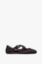 Criss cross brown ballet flats