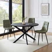 Brooke Round 4-6 Seater Dining Table - Black