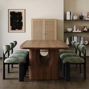 Ione Layered Solid Oak Dining Table (86")
