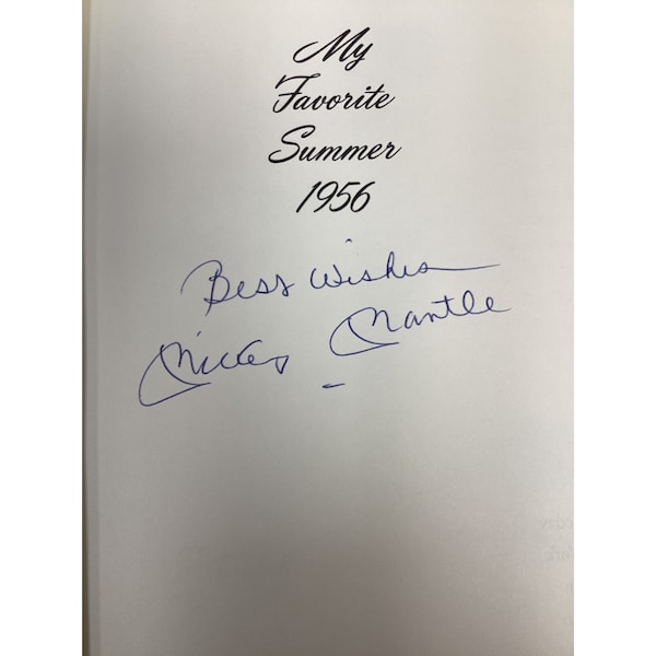 Mickey Mantle Signed Book My Favorite Summer Yankee 1st Edition Autograph BAS