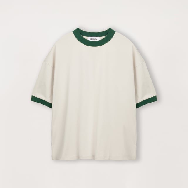 Accent T-Shirt - Stone / Evergreen