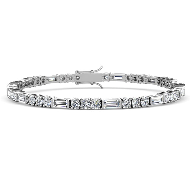 Adrianna 18k White Gold Plated Tennis Bracelet with Swarovski Crystals
