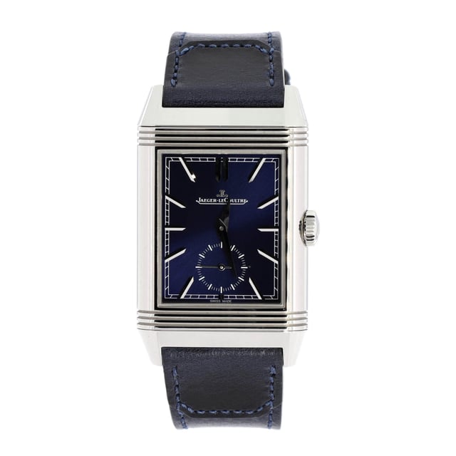 Reverso Tribute Duoface Small Seconds Manual Watch Stainless Steel and Leather 28