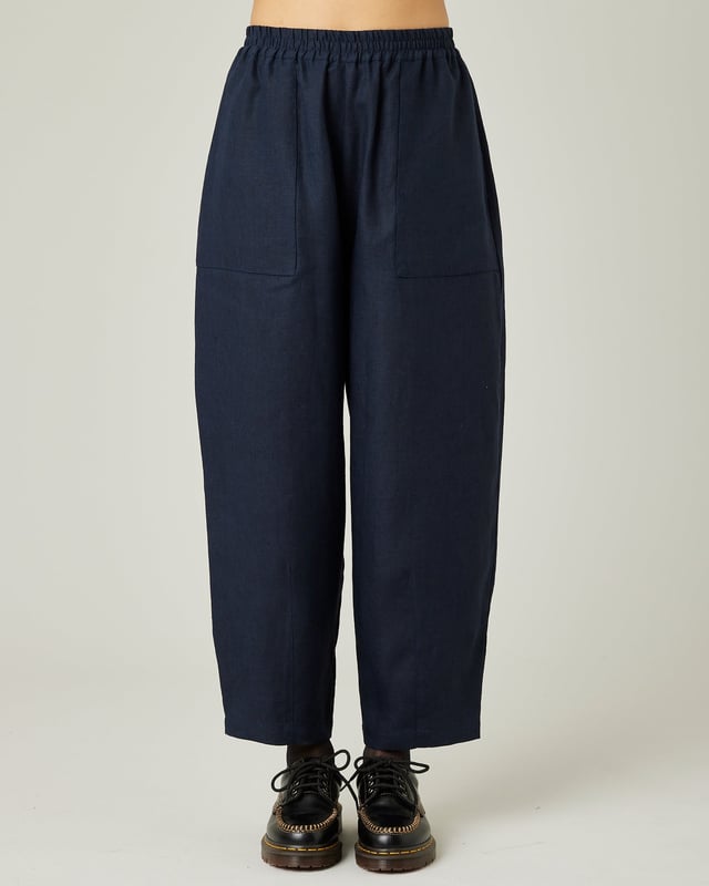 Huxley Navy Linen Trousers