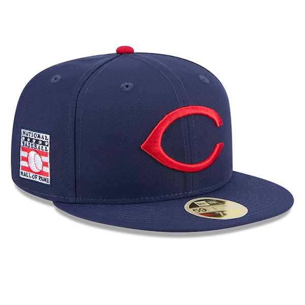 Men's Cincinnati Reds New Era Navy Baseball Hall of Fame 59FIFTY Fitted Hat