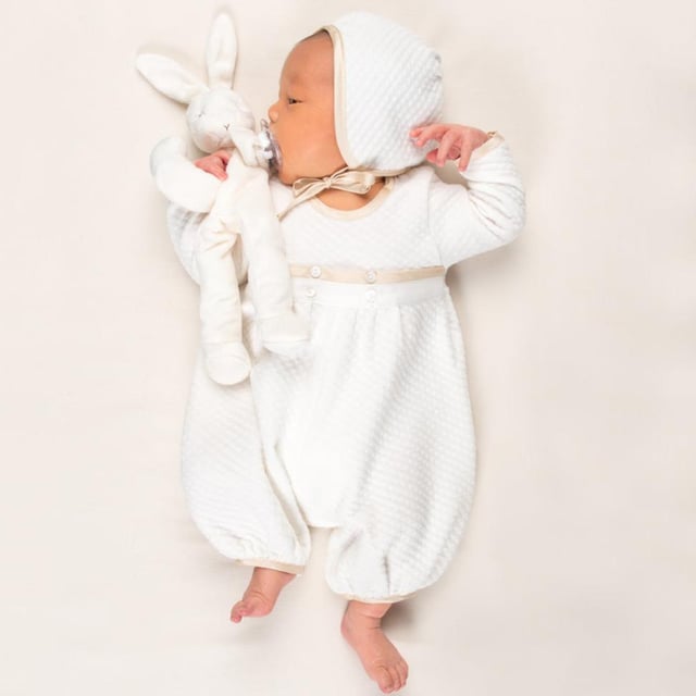 Liam Quilted Newborn Romper