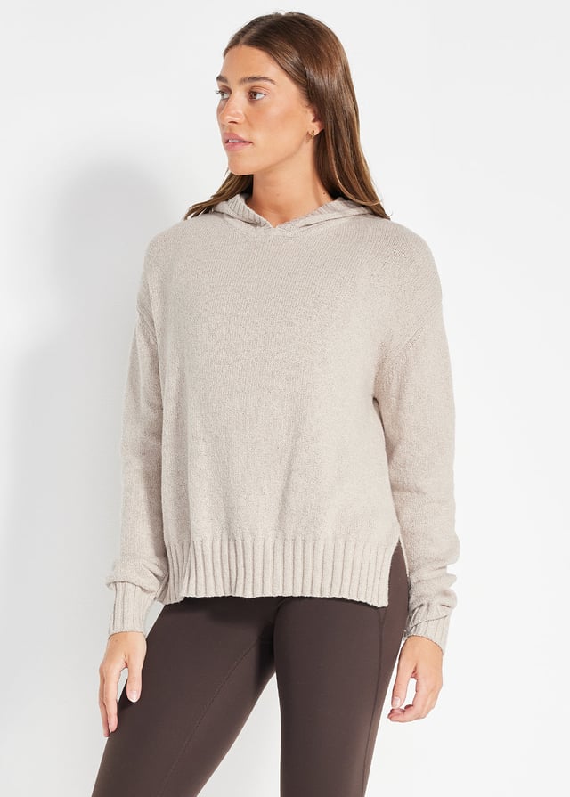 Relaxed Knit Hoodie