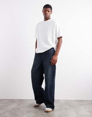 Cotton On super baggy jeans in selvage worn blue 