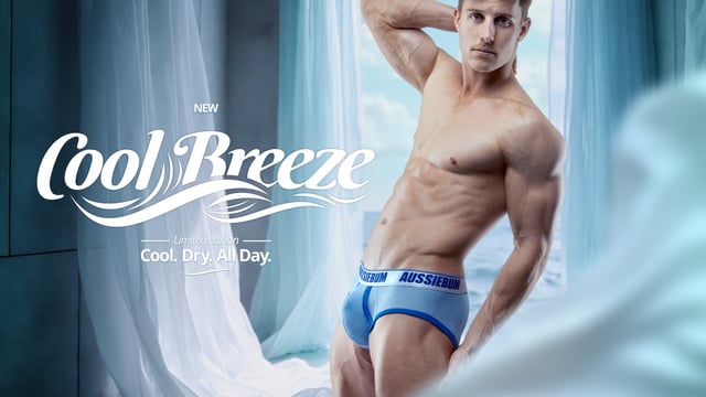 aussieBum Men's Cool Breeze Sky Blue Brief Underwear - M