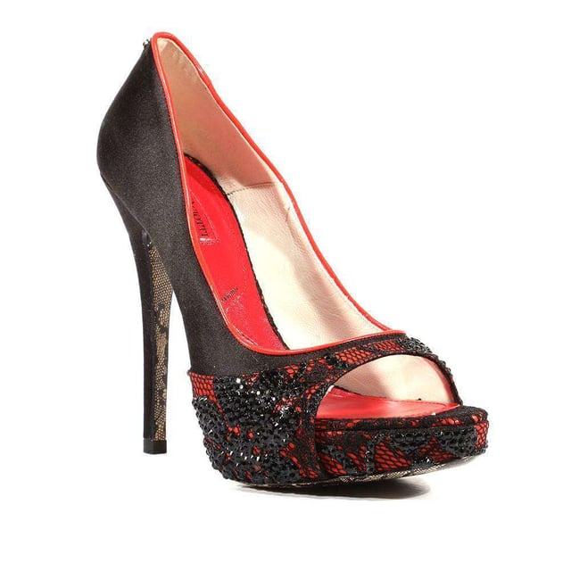 Cesare Paciotti Women's Shoes Satin / Leather with Crystal High Heel Sandals (CPWCRY638)