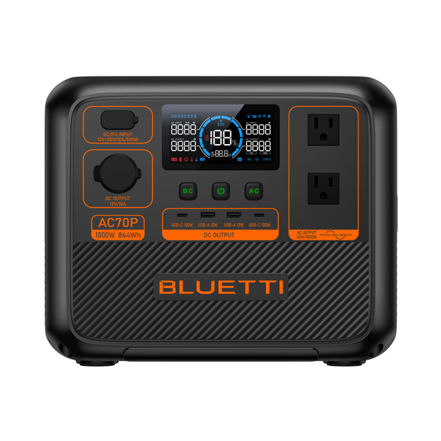 BLUETTI AC70P Portable Power Station | 1000W 864Wh