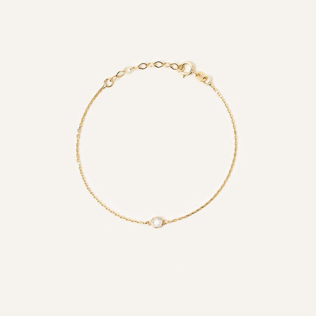 Solitaire Birthstone Bezel Bracelet