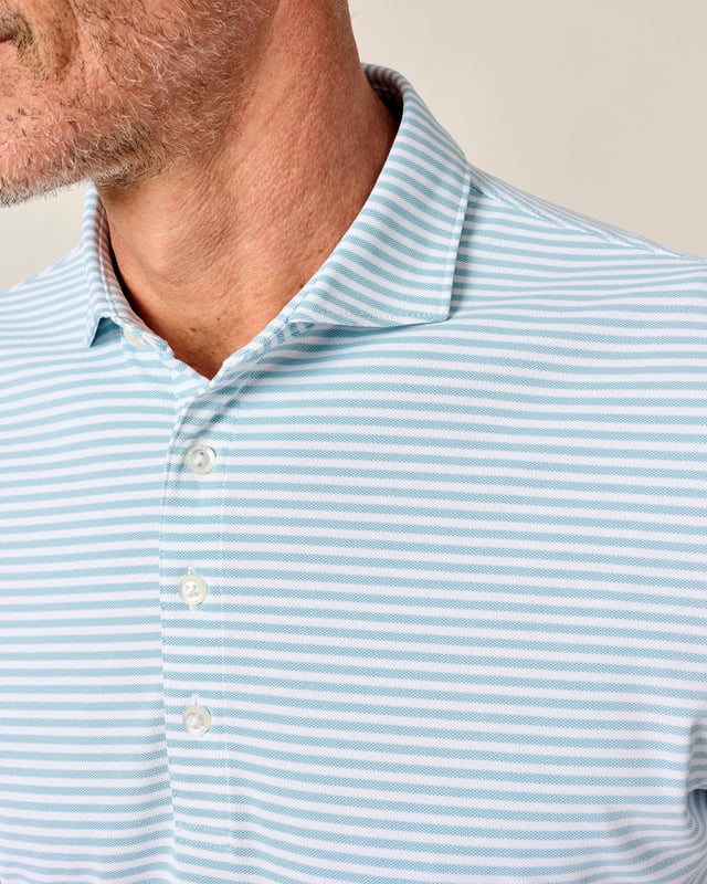 Performance Mesh Polo - Stetson Stripe
