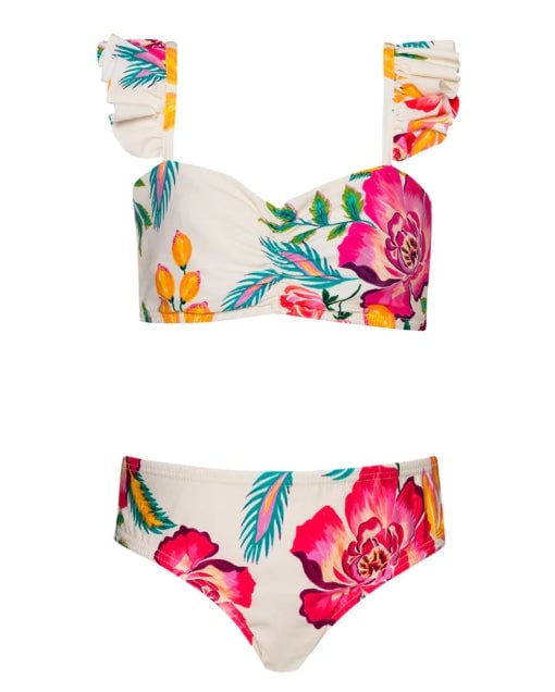 PQ Kids Mita Tropical Print Flutter Bikini