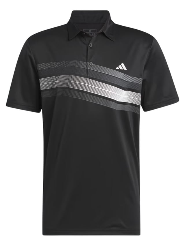 adidas Core Chest Stripe Polo Shirt - Black