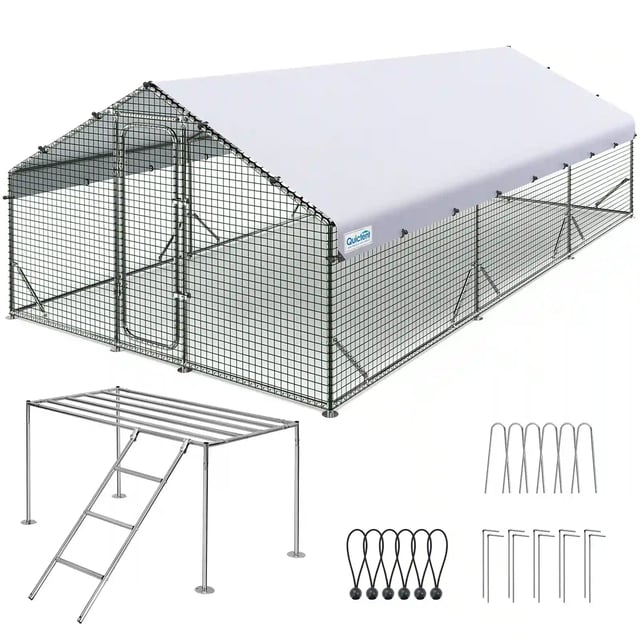 Large Metal Chicken Coop Run